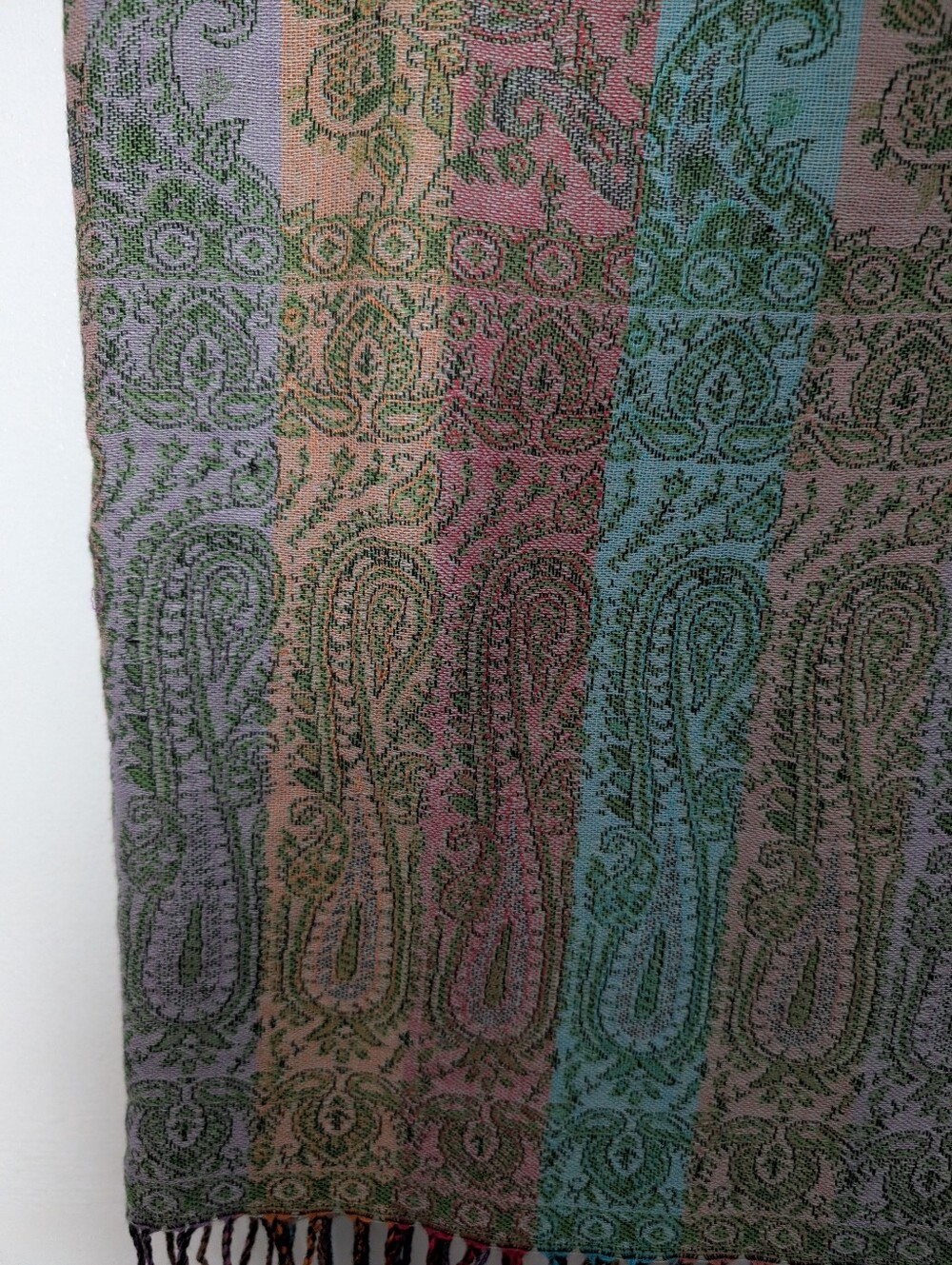 Multi-Color Striped Pashmina - Picture 2 of 2